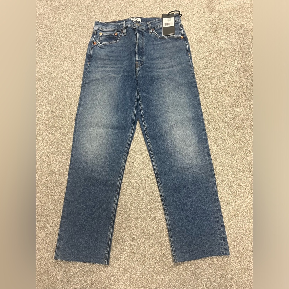 RE/DONE 70s Stove Pipe Indigo Storm Denim Jeans Size 29 - Brand New with Tags